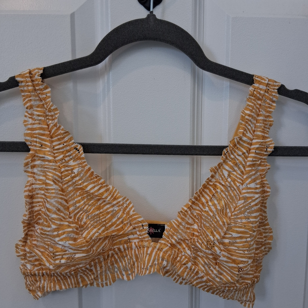 Cosabella Orange and White Never Say Never Bralette